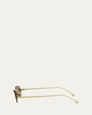 Fendi Embellished FF Oval Metal Sunglasses | Thumbnail 3 Fendi Embellished FF Oval Metal Sunglasses | Thumbnail 3