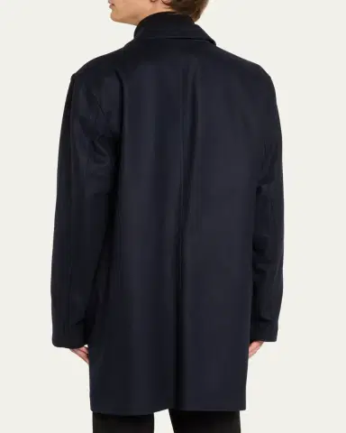 Kiton Men's Cashmere Concealed-Zip Car Coat | Thumbnail 3