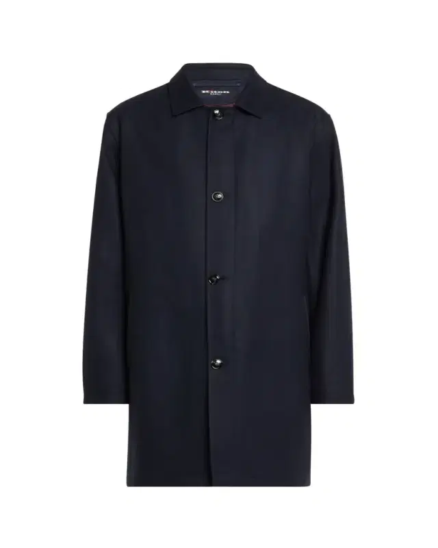 Men's Cashmere Concealed-Zip Car Coat
