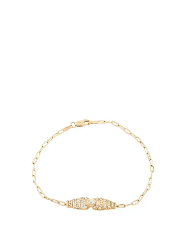 18K Yellow Gold Adir Pave Diamond Chain Bracelet