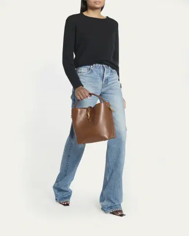 Saint Laurent Le 37 YSL Bucket Bag in Smooth Leather | Thumbnail 2 Saint Laurent Le 37 YSL Bucket Bag in Smooth Leather | Thumbnail 2