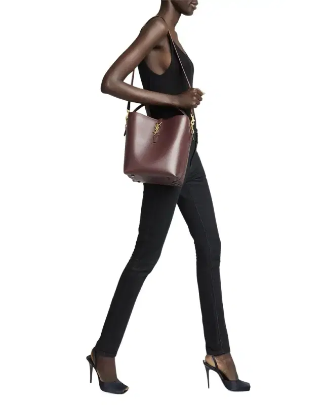 Saint Laurent Le 37 YSL Bucket Bag in Smooth Leather