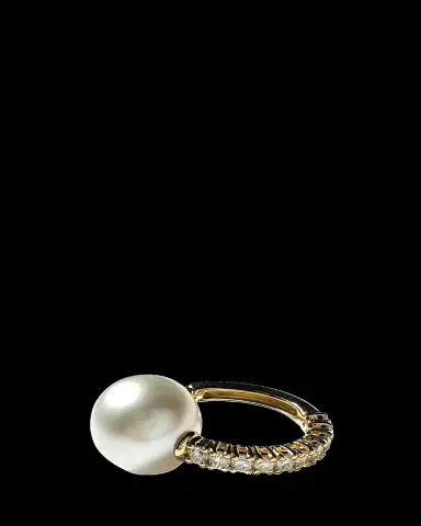 Mizuki 18K Yellow Gold Cuff Earring with Akoya Pearl, Single | Thumbnail 2 Mizuki 18K Yellow Gold Cuff Earring with Akoya Pearl, Single | Thumbnail 2