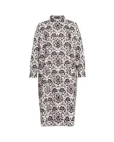 Eskandar Printed Wide A-line Shirtdress | Thumbnail 1 Eskandar Printed Wide A-line Shirtdress | Thumbnail 1