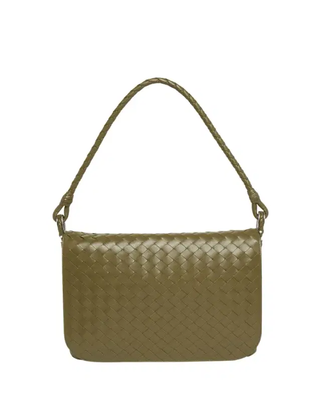Bottega Veneta Men's Swing Small Intrecciato Leather Crossbody Bag