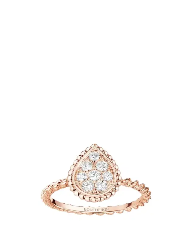 Boucheron Serpent Boheme Pink Gold Motif Diamond Ring