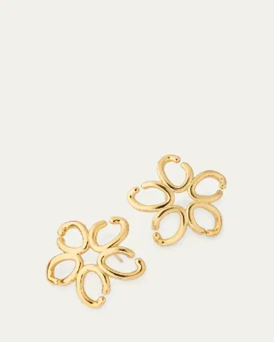 Oscar de la Renta Small O Flower Earrings | Thumbnail 3