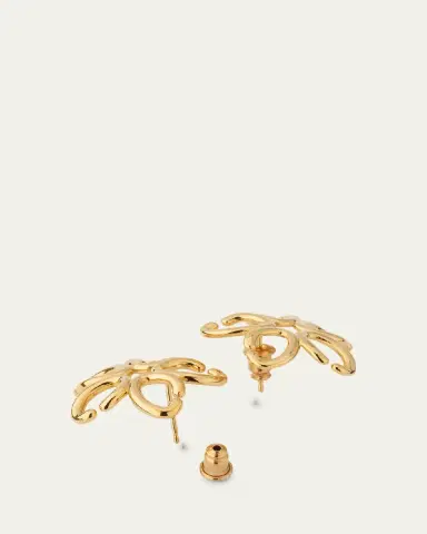 Oscar de la Renta Small O Flower Earrings | Thumbnail 4
