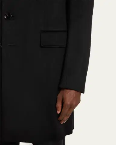 Tom Ford Men's Solid Cashmere Overcoat | Thumbnail 5