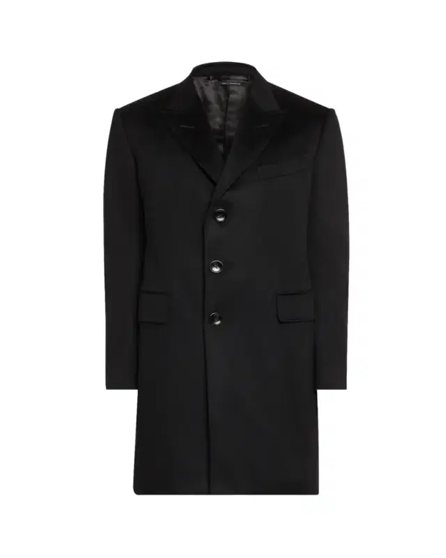 TOM FORD Men's Solid Cashmere Overcoat
