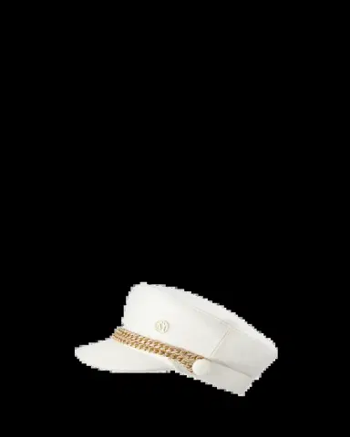 Maison Michel New Abby Wool Newsboy Cap With Embellished Chain | Thumbnail 2 Maison Michel New Abby Wool Newsboy Cap With Embellished Chain | Thumbnail 2
