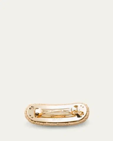 Prada Triangle Rattan Barrette | Thumbnail 2