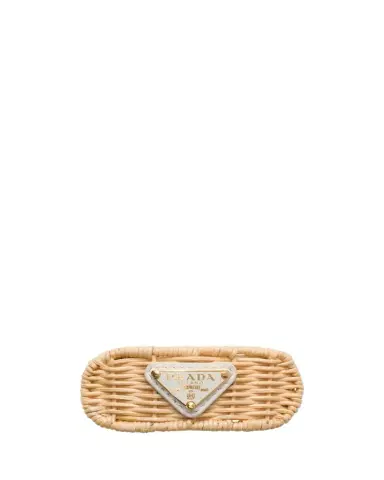 Prada Triangle Rattan Barrette | Thumbnail 1