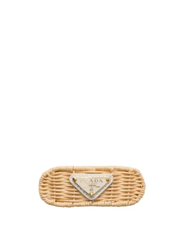 Prada Triangle Rattan Barrette