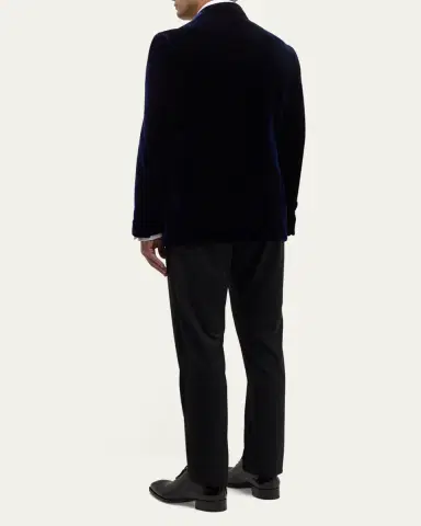 Tom Ford Men's Wool-Silk Velvet Cocktail Jacket | Thumbnail 4