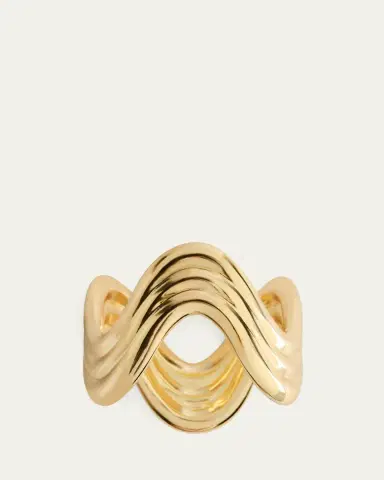 L'Objet Gold-Tone Ripple Napkin Rings Jewels, Set of 4 | Thumbnail 2