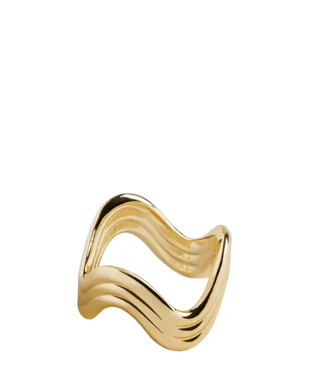 L'Objet Gold-Tone Ripple Napkin Rings Jewels, Set of 4