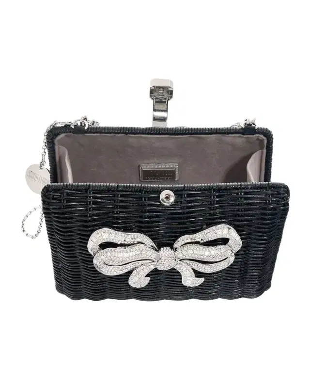 Hailey Bow Basket Clutch Bag