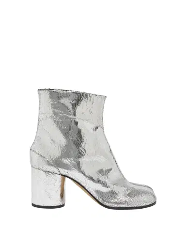 Maison Margiela Tabi Split-Toe Metallic Leather Ankle Boots | Thumbnail 1 Maison Margiela Tabi Split-Toe Metallic Leather Ankle Boots | Thumbnail 1