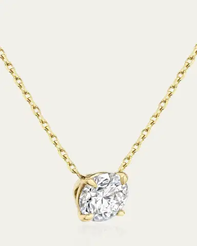 VRAI Brilliant-Cut Round Solitaire Lab Grown Diamond Necklace, 1.0tcw | Thumbnail 2