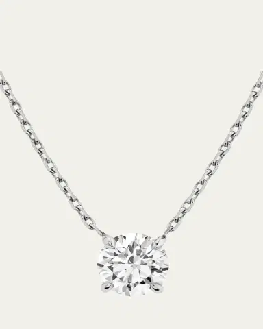VRAI Brilliant-Cut Round Solitaire Lab Grown Diamond Necklace, 1.0tcw | Thumbnail 4