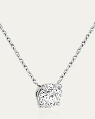 VRAI Brilliant-Cut Round Solitaire Lab Grown Diamond Necklace, 1.0tcw | Thumbnail 5