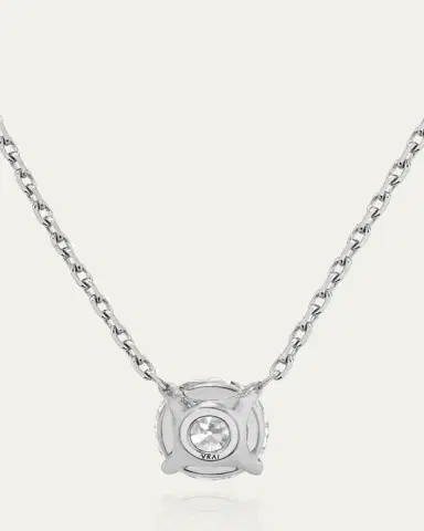 VRAI Brilliant-Cut Round Solitaire Lab Grown Diamond Necklace, 1.0tcw | Thumbnail 6