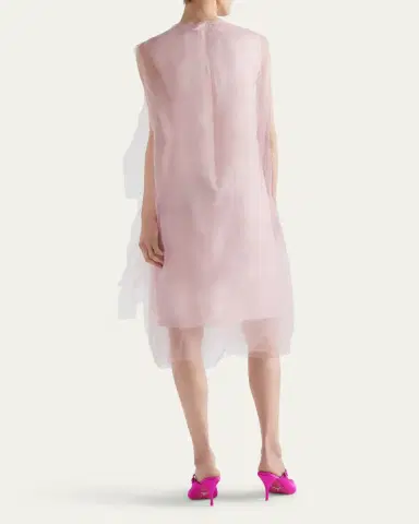 Prada Sleeveless Technical Voile Dress | Thumbnail 3 Prada Sleeveless Technical Voile Dress | Thumbnail 3