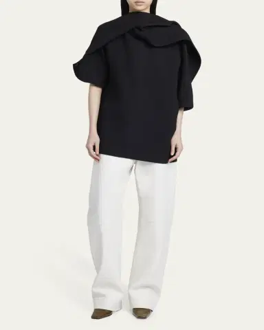 Bottega Veneta Light Double Wool Crepe Top | Thumbnail 2 Bottega Veneta Light Double Wool Crepe Top | Thumbnail 2