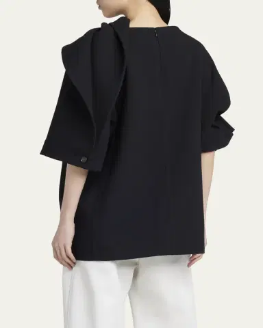 Bottega Veneta Light Double Wool Crepe Top | Thumbnail 3 Bottega Veneta Light Double Wool Crepe Top | Thumbnail 3
