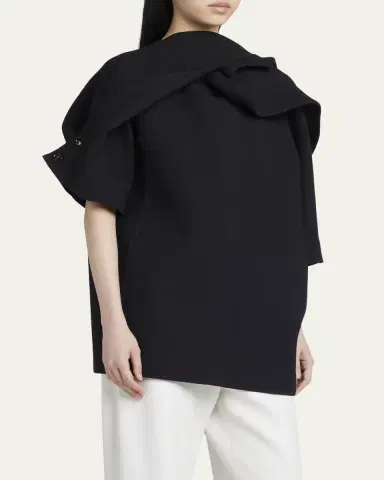 Bottega Veneta Light Double Wool Crepe Top | Thumbnail 4 Bottega Veneta Light Double Wool Crepe Top | Thumbnail 4