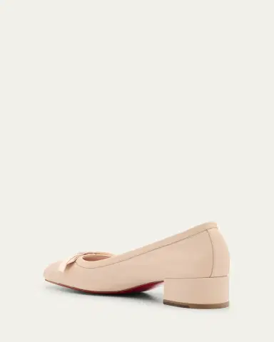 Christian Louboutin Mamaflirt Leather Red Sole Ballerina Pumps | Thumbnail 3