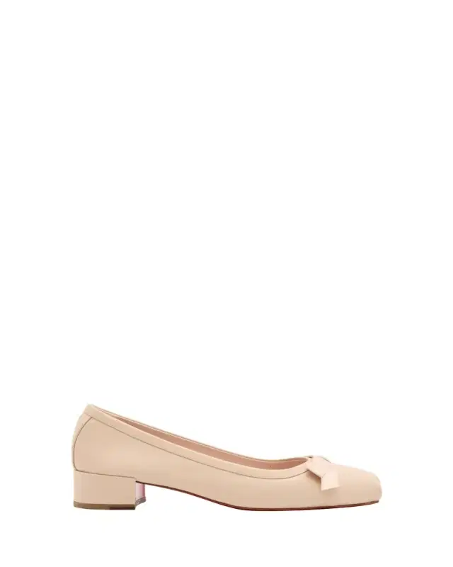 Christian Louboutin Mamaflirt Leather Red Sole Ballerina Pumps