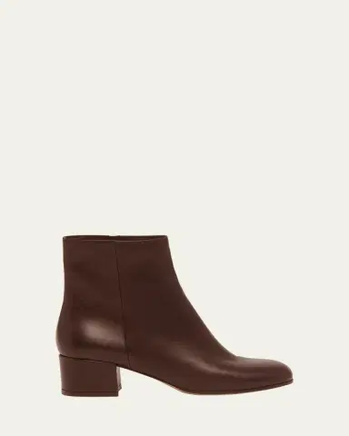 Gianvito Rossi Leather Zip Ankle Booties | Thumbnail 6