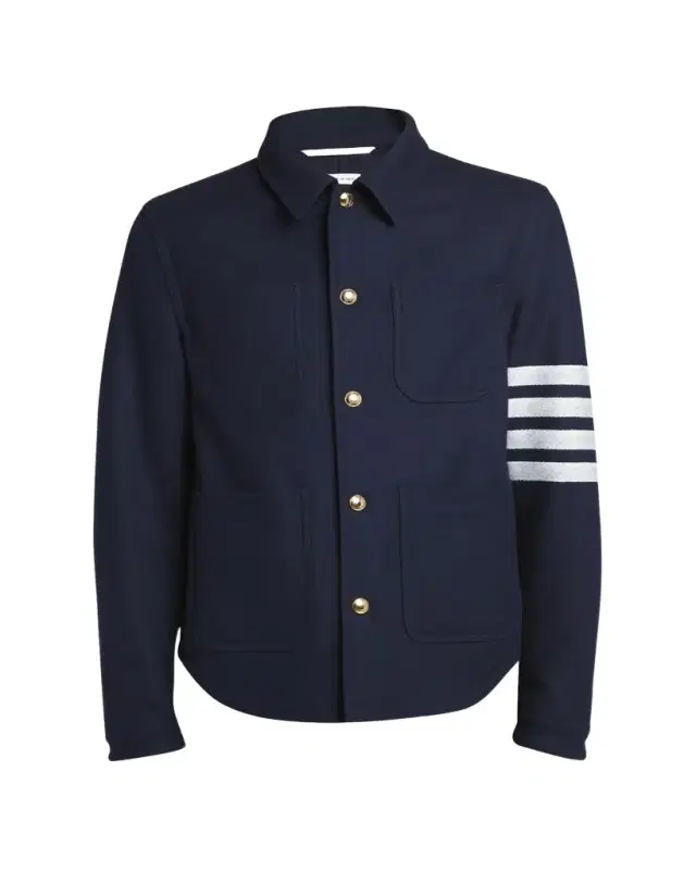 Thom Browne Men's Utility Patch Wool Chore Jacket