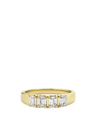 VRAI 14K Gold Lab Grown Diamond Emerald Tetrad Ring, 1.00tcw | Thumbnail 1 VRAI 14K Gold Lab Grown Diamond Emerald Tetrad Ring, 1.00tcw | Thumbnail 1