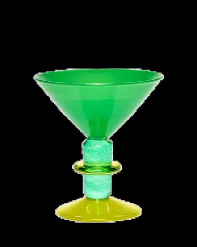 Gather Glass Hand-Blown Miami Martini Glasses | Thumbnail 2