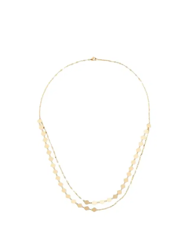 Lana 14K Yellow Gold Laser Kite Blake Chain Double-Strand Necklace, 18"L