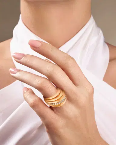 GIORGIO B Palma Ring in 18K Rose Gold and Diamonds | Thumbnail 2
