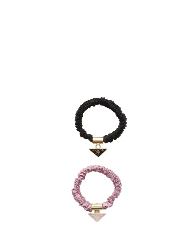 Prada Silk Scrunchies, Set of 2
