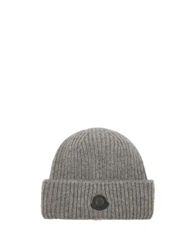 Moncler Men's Ribbed Cashmere Beanie | Thumbnail 1 Moncler Men's Ribbed Cashmere Beanie | Thumbnail 1