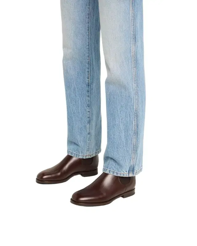 Calfskin Leather Chelsea Booties