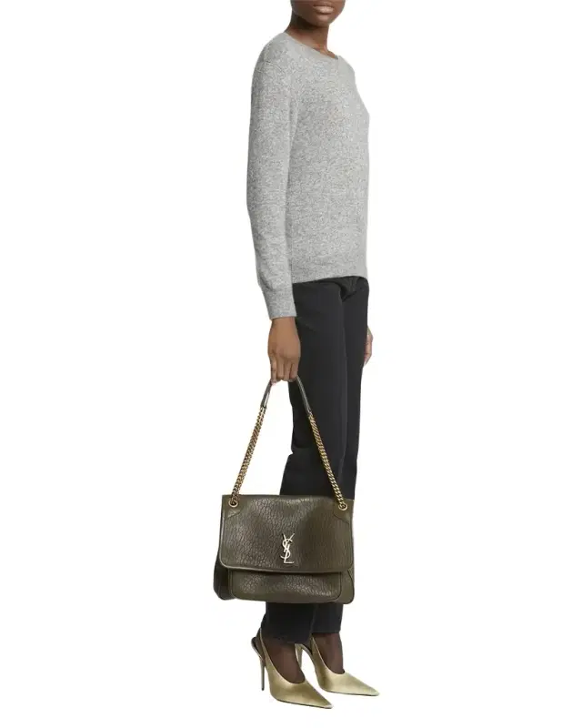 Niki Large YSL Crossbody Bag in Lambskin Leather
