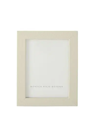 Monica Rich Kosann Cream Pebbled Leather Frame, 4" x 6" | Thumbnail 1