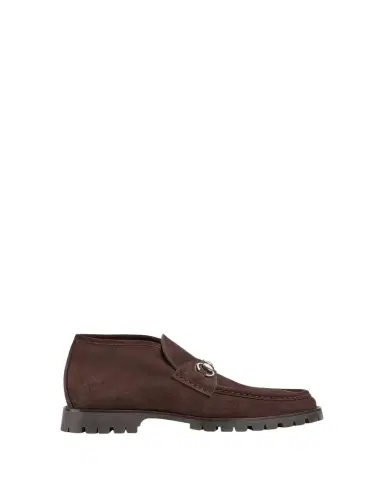 Gucci Men's Sylke Suede Bit Lug-Sole Chukka Boots | Thumbnail 1