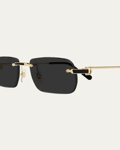 Cartier Men's Nylon & Metal Rectangle Sunglasses | Thumbnail 4 Cartier Men's Nylon & Metal Rectangle Sunglasses | Thumbnail 4