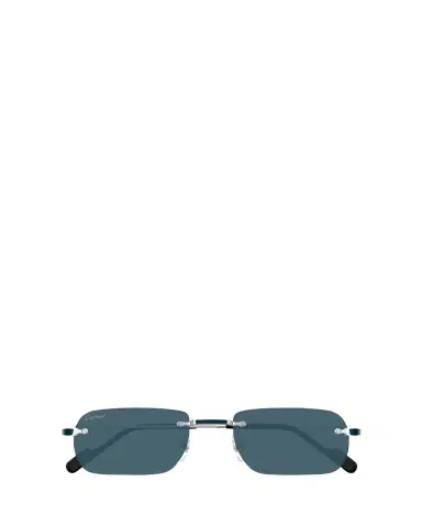 Cartier Men's Nylon & Metal Rectangle Sunglasses | Thumbnail 1 Cartier Men's Nylon & Metal Rectangle Sunglasses | Thumbnail 1