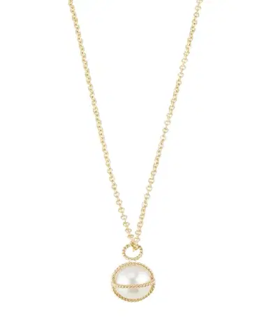 Verdura 18K Yellow Gold Pearl Wrapped Pendant Necklace | Thumbnail 1