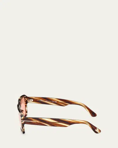 Tom Ford Redford Patterned Acetate Aviator Sunglasses | Thumbnail 3 Tom Ford Redford Patterned Acetate Aviator Sunglasses | Thumbnail 3