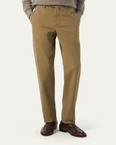 Loro Piana Men's Carlo Hyannis Straight Cotton Trousers | Thumbnail 4 Loro Piana Men's Carlo Hyannis Straight Cotton Trousers | Thumbnail 4